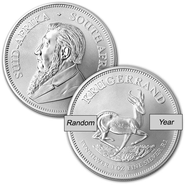 1 oz Silver krugerrand back Bishop Gold Group